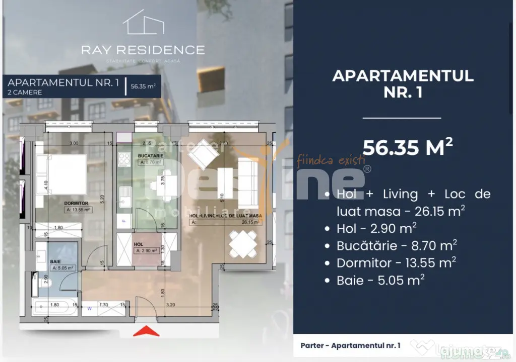 Apartament 2 camere Cornitoiu - Ray Residence