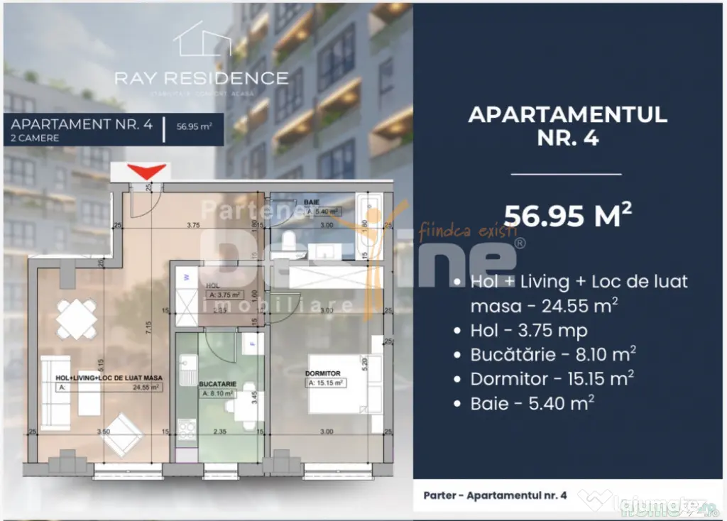 Apartament 2 camere Cornitoiu - Ray Residence