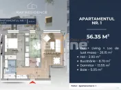 Apartament 2 camere, complex rezidențial 