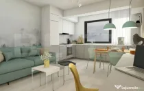 Apartament 2 camere, living cu bucătărie open space, balco