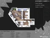 Tomis Plus apartament 3 camere nou incalzire pardoseala lift 