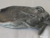 Obiect Decorativ Art Nouveau Nimfă,Vide-poche Metalic Antichitate, Colecție 20cm