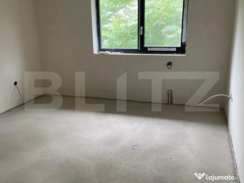 Apartament semifinisat de 2 camere, 50 mp, parcare, la 5 min