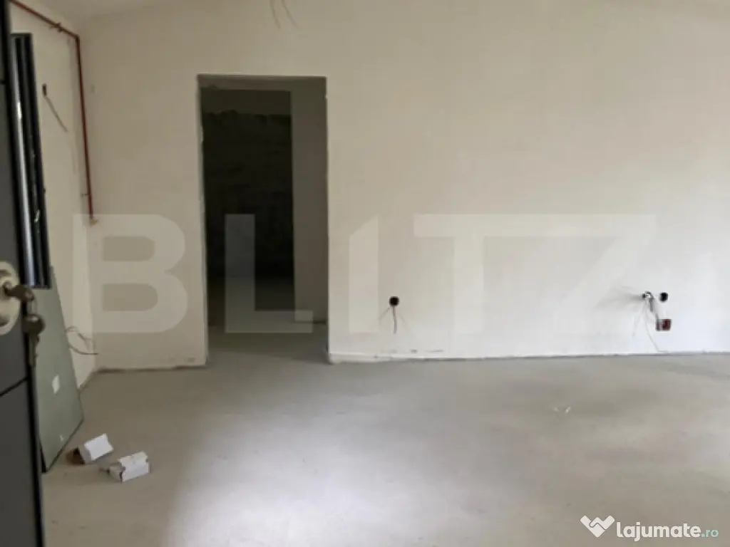 Apartament semifinisat de 2 camere, 50 mp, parcare, la 5 min