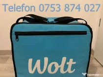 Geanta Wolt mare,rucsac in stare buna,folosit,Livrari,transport alimente bauturi