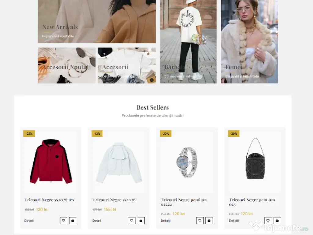 Creare Website - E-Commerce Fashion Complet