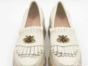 Mocasini dama Bej din piele naturala 