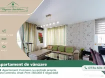 Apartament 3 camere cu centrala proprie, zona Centrala, Arad