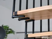 Scara spirala Claria - lemn masiv fag + metal 