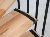 Scara spirala Claria - lemn masiv fag + metal 