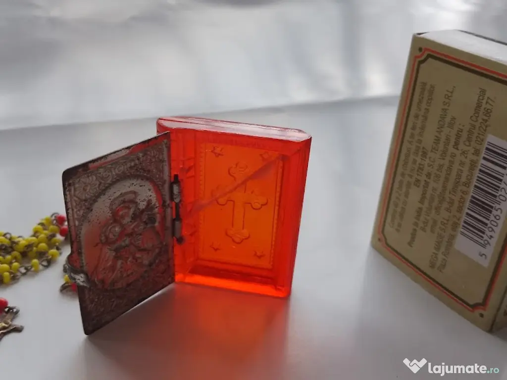 Metanier / Rozariu Vintage Sfântul Anton de Padova, Cutiuță Tip Carte
