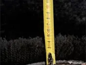 Covor negru pufos rotund 2 metri 