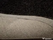 Covor negru pufos rotund 2 metri 