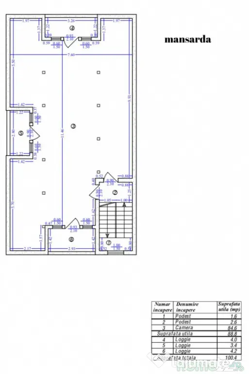 Casă S+P+E+M, 5 dormitoare, mansardă 85 mp, garaj – zona