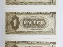 SET RAR 3 Bancnote SUCCESIVE 1 LEU 1966 - Stare Perfectă UNC