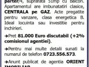 Sat Vacanta, Tomis Nord, de vanzare 2 camere, parter, gaze 