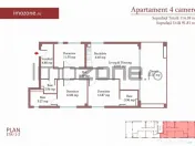 4 camere cu terasa de 22 mp, 3 bai, etaj 1/3, FINISAT MOD... 