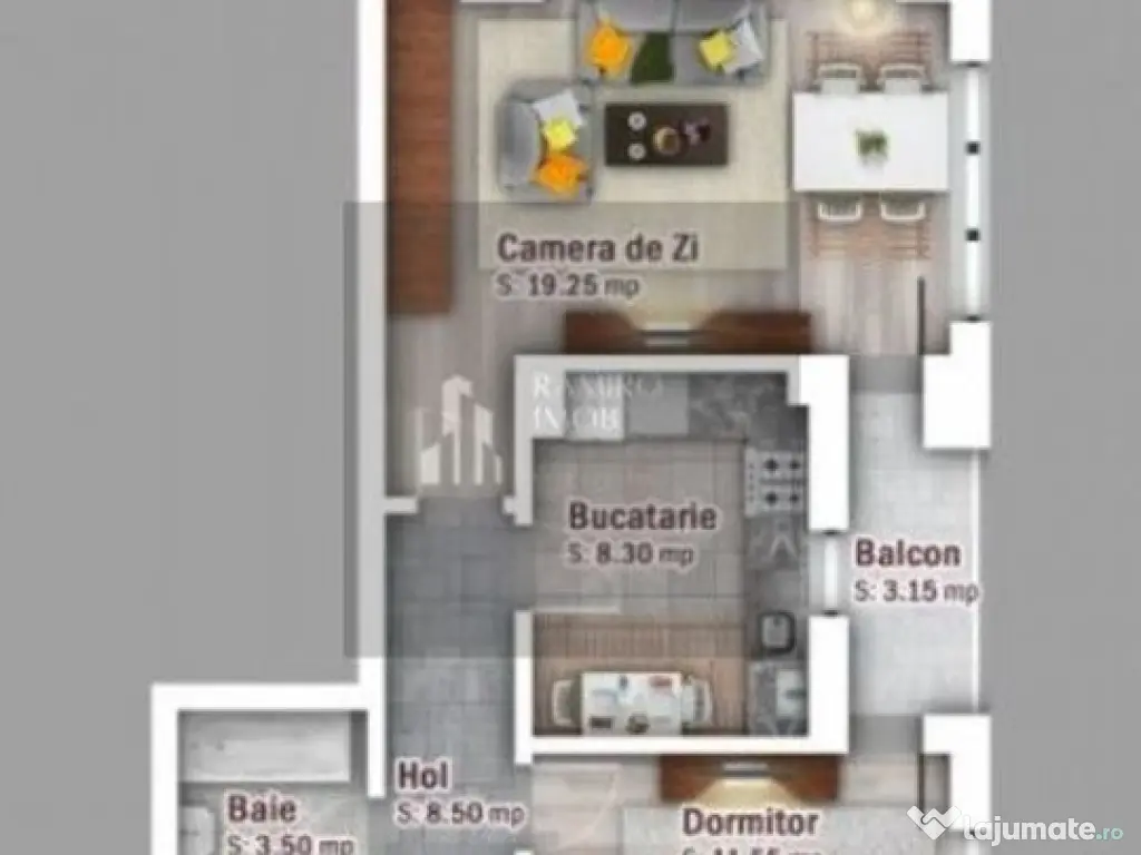 Apartament 2 camere decomandat bloc nou Tita/Ozana