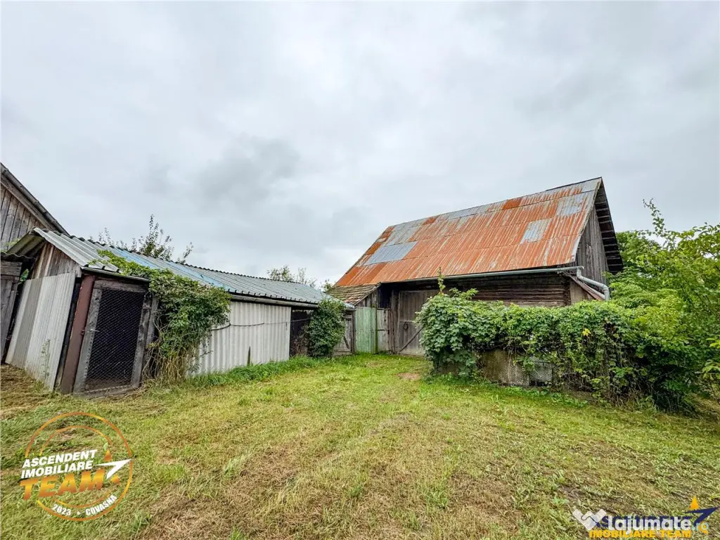FILM! 2 case,domeniu de 1.660mp, cu atelier,anexe,Lemnia,Co