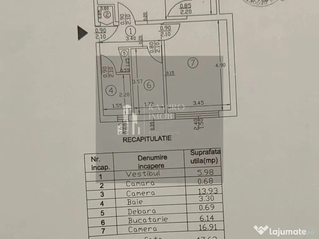 Apartament 2 camere decomandat DE RENOVAT