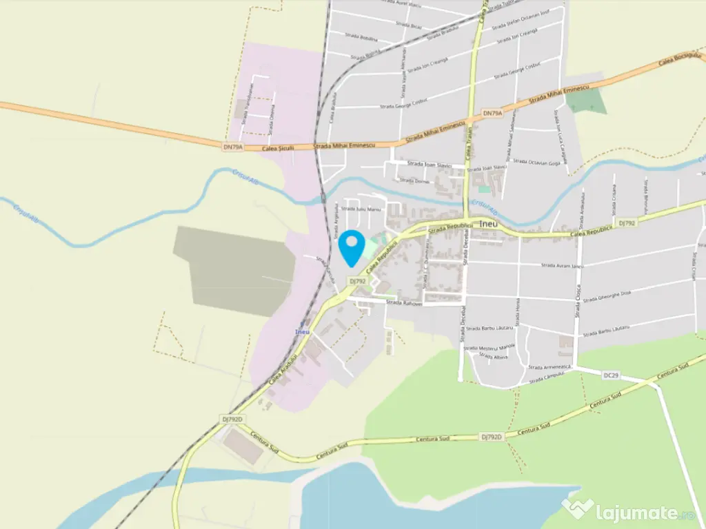 Vand teren intravilan orasul Ineu jud. Arad, 7836 mp, fs 30ml. Toate utilitatile.