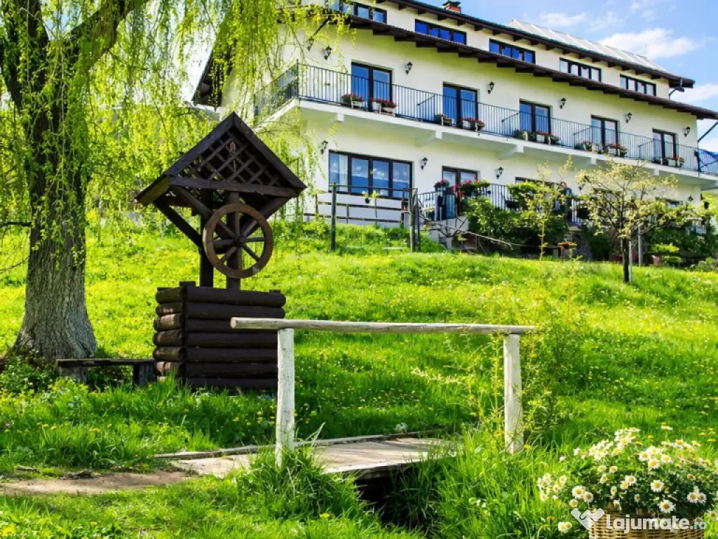Pensiune:3 km de Castelul Bran, 2.900mp teren, aviz ISU, pre