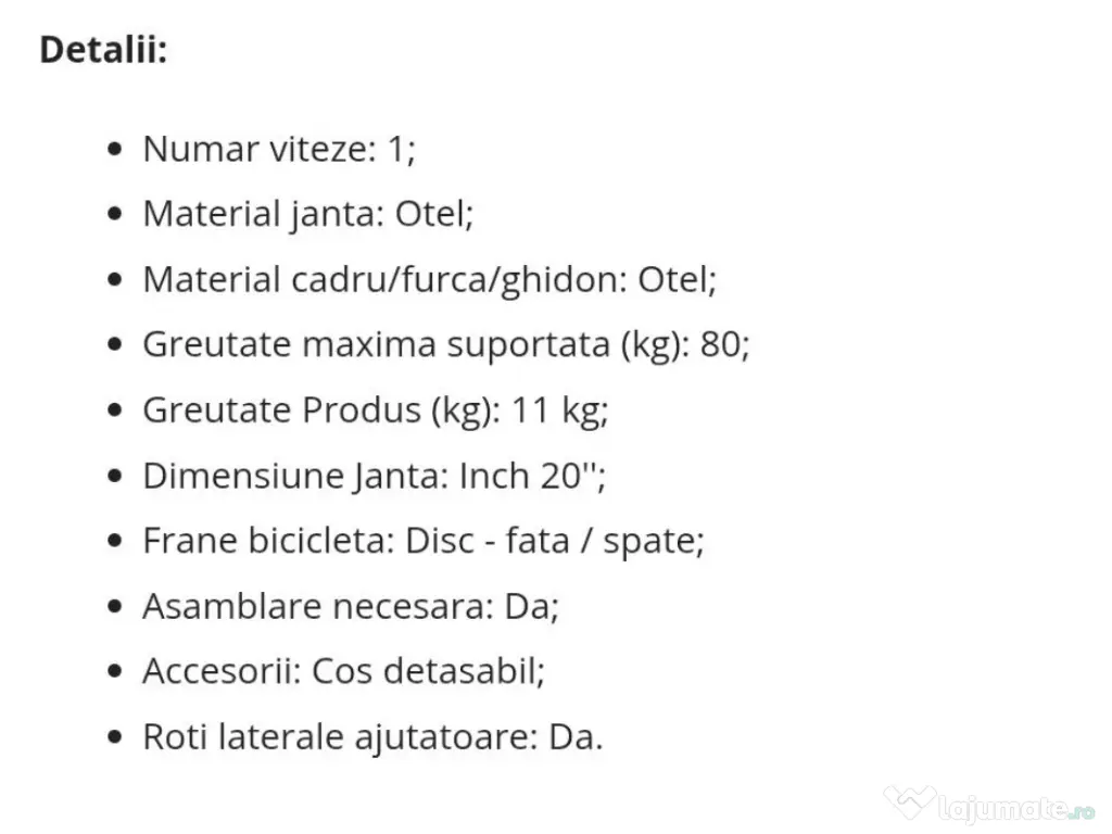 Bicicleta pliabila copii