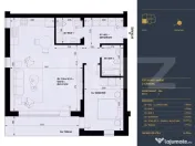 Apartament cu 2 camere, 2 bai, Smart Home, 64.5 mp - Complex 