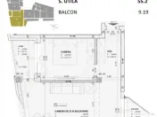 Apartament 2 camere, 55 mp, FINISAT, nZEB, Central 
