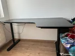 Birou negru Bekant Ikea 160 x 110 cm