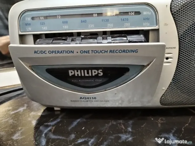 Radio casetofon philips portabil