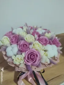 Aranjament flori de săpun