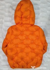 Geacă gluga portocaliu intens MONCLER unisex puf natural mărime 110cm (4-5 ani) 