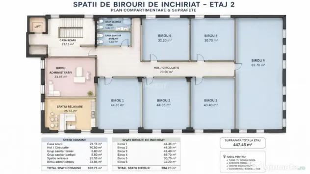Spații birouri de închiriat in zona Galata, COMISION 0% !