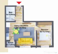 Apartamente de 2 camere, 44,85 mp, modern, zona Ipotesti 