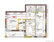 Apartament cu 4 camere, semifinisat, 78 mp utili, 2 bai, par 