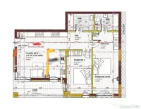 Apartament cu 4 camere, semifinisat, 78 mp utili, 2 bai, par 