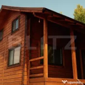 Cabană din lemn masiv, 100 mp utili, teren 3000 mp, Someșu 