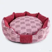 Pătuț Signature Round Velvet Pink BRAUBRAU pentru Câini și Pisici 