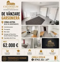 Garsonieră bloc de apartamente – Astra - Soarelui,centrala,termopane