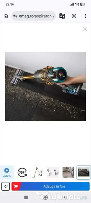 Aspirator Dyson V 15 Washable Hepa Filter