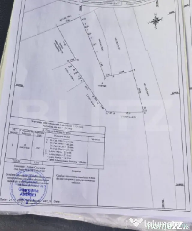 Teren intravilan de vânzare, 2 fronturi stradale, 1400 mp, - Gaesti (Dambovita)