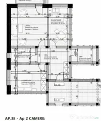 Apartament 2 camere, 60 mp 