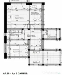 Apartament 2 camere, 60 mp