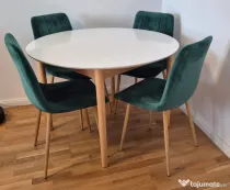 Set masa extensibila + 4 scaune