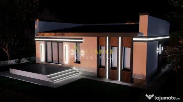 Casa individuala parter - 4 camere 2 bai - teren 309mp