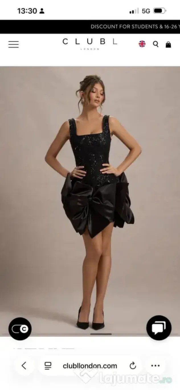 Rochie banchet Club L London nouă – model spectaculos cu funde
