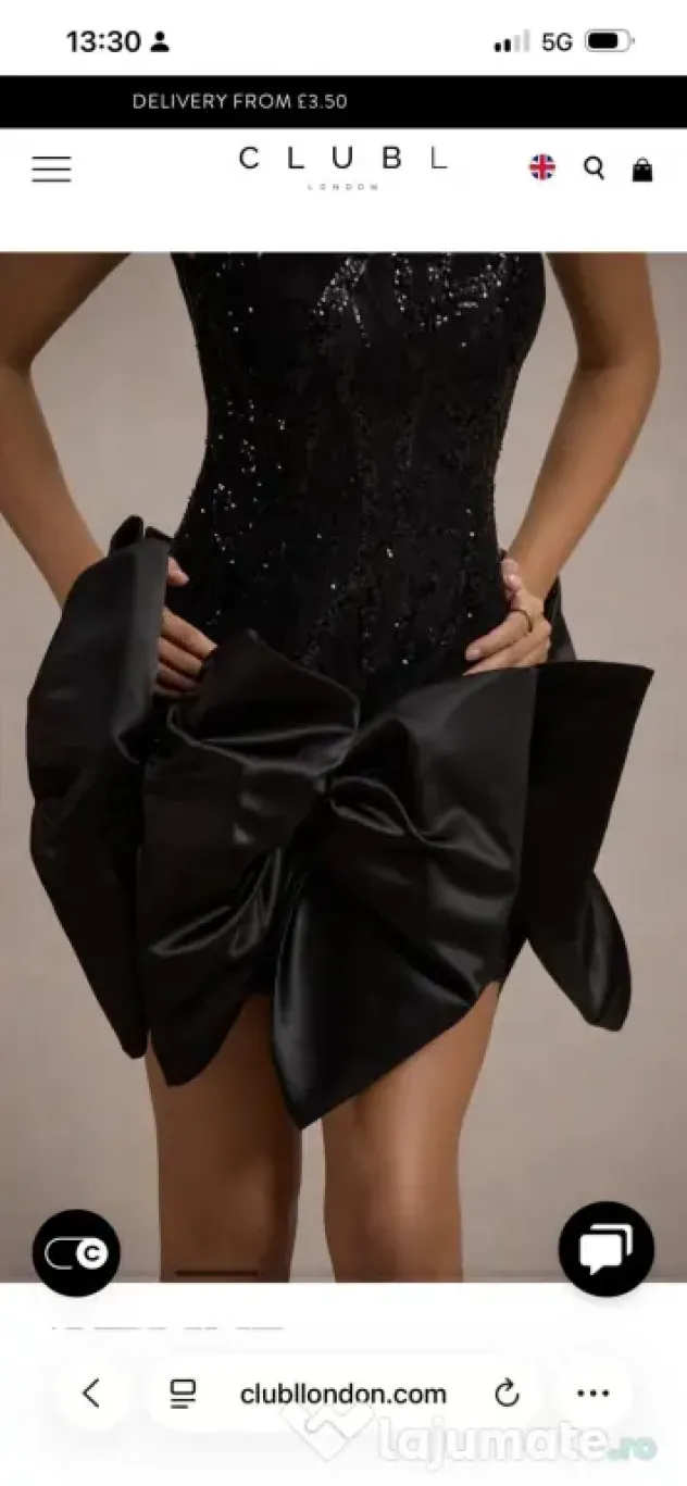 Rochie banchet Club L London nouă – model spectaculos cu funde