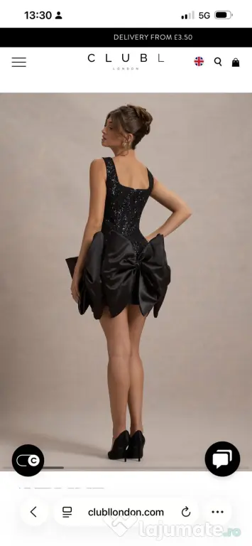Rochie banchet Club L London nouă – model spectaculos cu funde