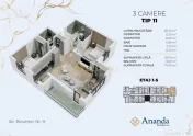 Metrou Berceni Ap 3 camere 2 bai 
